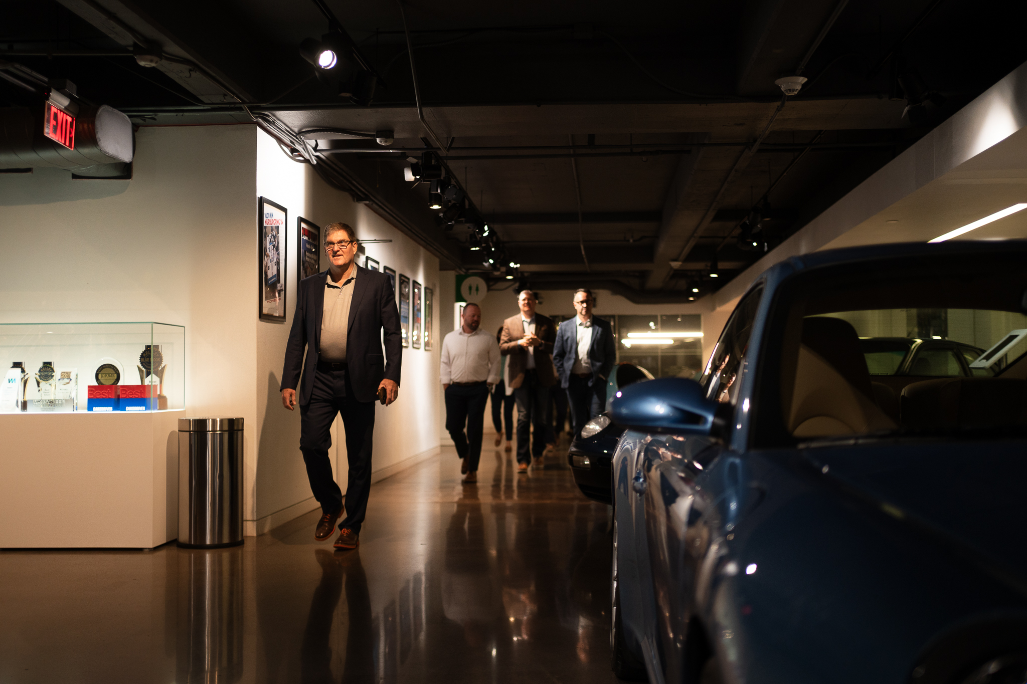 Guests walking through the Porsche venue